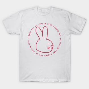 Year of the Rabbit 2023 in Viva Magenta T-Shirt